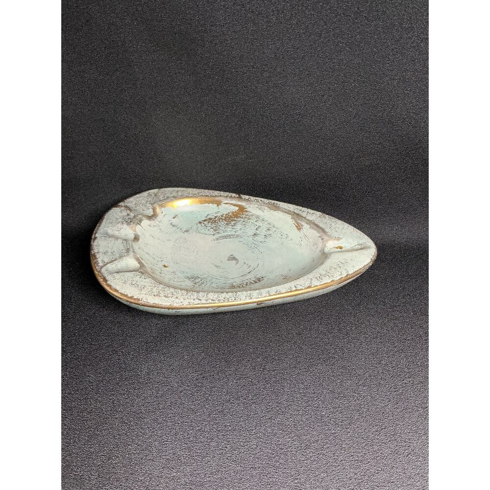 Vintage Antique Gold Stangl Pottery Ashtray Trenton NJ 3904